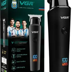 VGR V-937 Professional Hair Trimmer with LED Display Trimmer 500 min  Runtime 4 Length Settings
