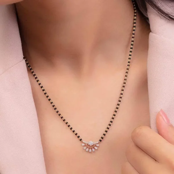 Gold Plated Stylish Diamond for Women Alloy Mangalsutra