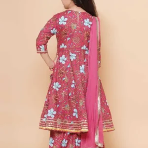 Girls Festive & Party Angarkha and Sharara Set