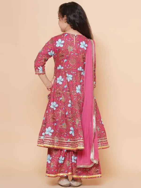 Girls Festive & Party Angarkha and Sharara Set