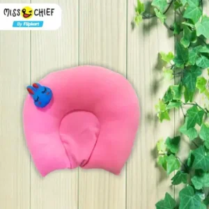 Miss & Chief Mustard Seeds, Polyester Fibre Animals Baby Pillow Pack of 1  (Pink)
