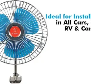 Becart Oscillating Fan 6 Inch 12V Automotive For Car/Truck/Auto rickshaw-AKN675 Car Interior Fan