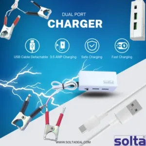 SOLTA 20 W Quick Charge 3.25 A Multi-pin Wall Charger for Mobile with Detachable Cable