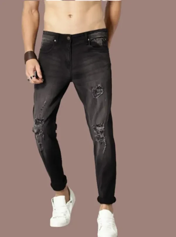Men Tapered Fit Mid Rise Grey Jeans