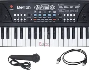BESTON 37 Keys Piano Toy with Microphone, USB Power Cable & Sound Recording Function Analog Portable Keyboard  (37 Keys)