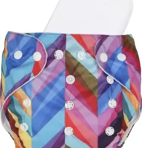 Miss & Chief Baby Cloth Diaper Adjustable Reusable Washable Printed Button Diaper for Babies