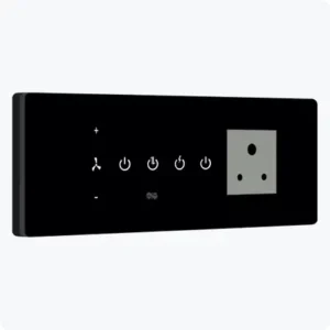 iotics Smart Touch Switch for 3 Light, 1 Fan, 1 Plug, Remote, Mobile App, Alexa, Google Smart Switch