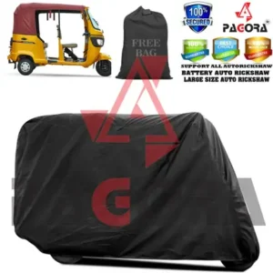Edylinn Car Cover For Universal For Autorickshaw UVA (Without Mirror Pockets)  (Black, For 2024 Models)