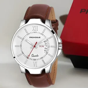 Trending Premium Quality Day & Date Functioning for Boys Analog Watch  - For Men SK-PG-4078-WYT-BRWN Basic with Day and Date Display