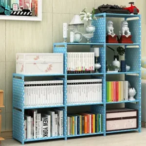 Pali Plastic Metal 8 Shelf Book Organizer Plastic Open Book Shelf