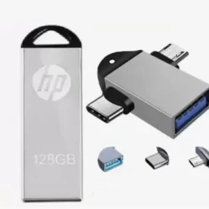 HP v220w 2IN OTG 128 GB Pen Drive Compatible with Laptop USB 2.0 Metal Case