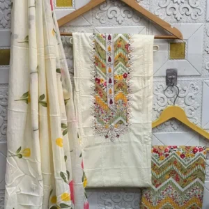Unstitched Pure Cotton Salwar Suit Material Printed